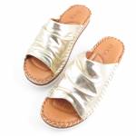 RIXA SHOES 58C2695 złote klapki damskie wl26