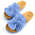 SCHOLL PRINCESS MED MF006601032 niebieskie klapki damskie wl26