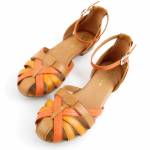 MACIEJKA P7539-18 pomarańczowe rude sandały damskie wl26