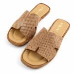 RAVINI 252-29645 brązowe klapki damskie wl26