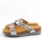 SCHOLL NEW BOGOTA WEDGE MED srebrne klapki damskie wl25 MF266071628