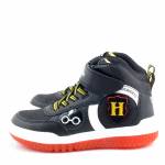 GEOX J56MCD 054FU C0048 BUZZERLIGHT czarne sneakersy młodzieżowe jz25