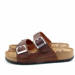 SCHOLL BORA MALAREN MED cognac brązowe klapki damskie MF318991175 wl25