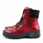 RIEKER Y0220-33 czerwone trzewiki damskie jz25