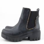 RIEKER 74562-00 czarne botki damskie jz25