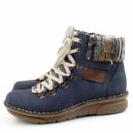 RIEKER 73343-15 granatowe trzewiki damskie jz25