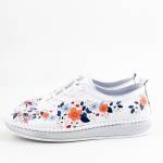 RIXA SHOES 58C3580_C MULTI białe kwiaty półbuty damskie wl26