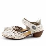 RIEKER 43753-60 E1/2 beżowe sandały damskie wl26