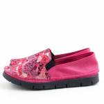 MACIEJKA 03512-73 fuxia złote półbuty damskie wl26