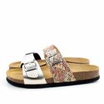 BRINKMANN 700067-82 multi złote klapki damskie wl26