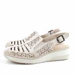 RIEKER 48763-60 beżowe sandały damskie wl26 TĘGOŚĆ E