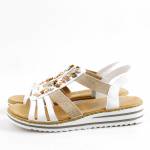 RIEKER V0656-80 białe sandały damskie wl26