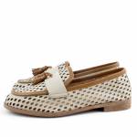 MACIEJKA HJ760-14 beżowe brązowe mokasyny damskie wl26