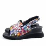 RIXA SHOES 58C2408 multikolor czarne sandały damskie wl26