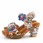 LAURA VITA 000768728FC multi camel sandałydamskie WL26