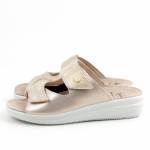 SCHOLL ANTONIA ELASTIC MED MF008622329 złote klapki damskie wl26 tęgość
