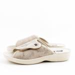 BIOUP 1418 STREGONA BEIGE beżowe złote klapki damskie TĘGOŚĆ wl25